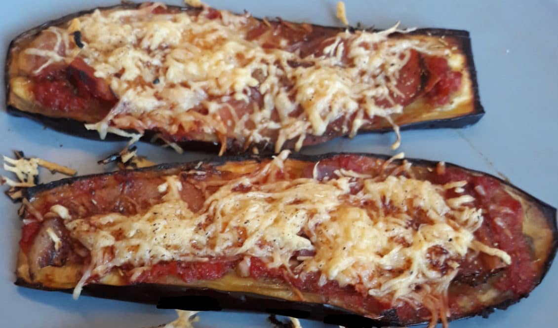Pizza sur aubergine