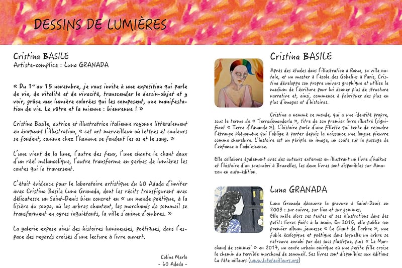 Flyer Dessins de lumière