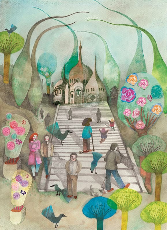 Montmartre déformé par mon Sacré Coeur